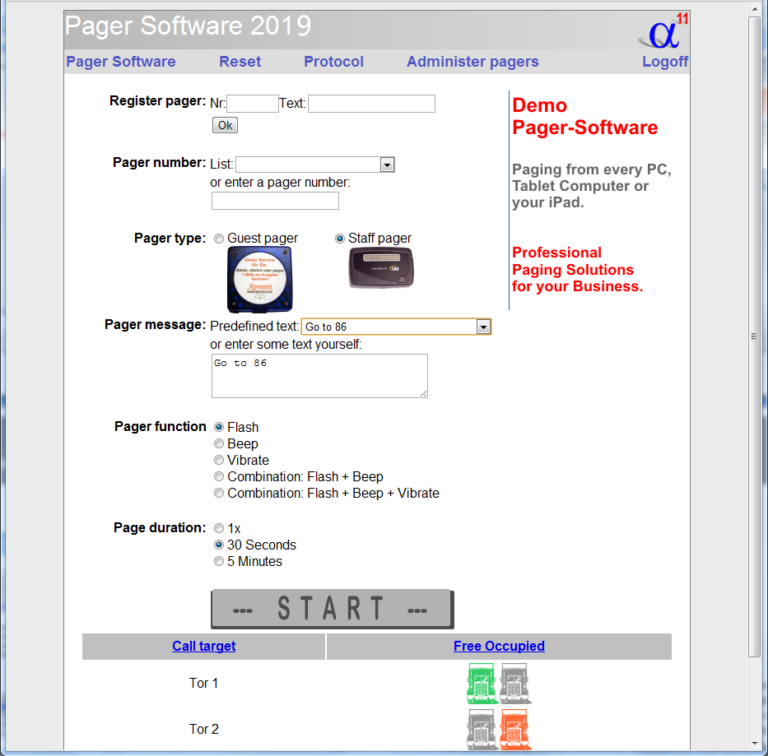 PagerSoftware Apronti Pager